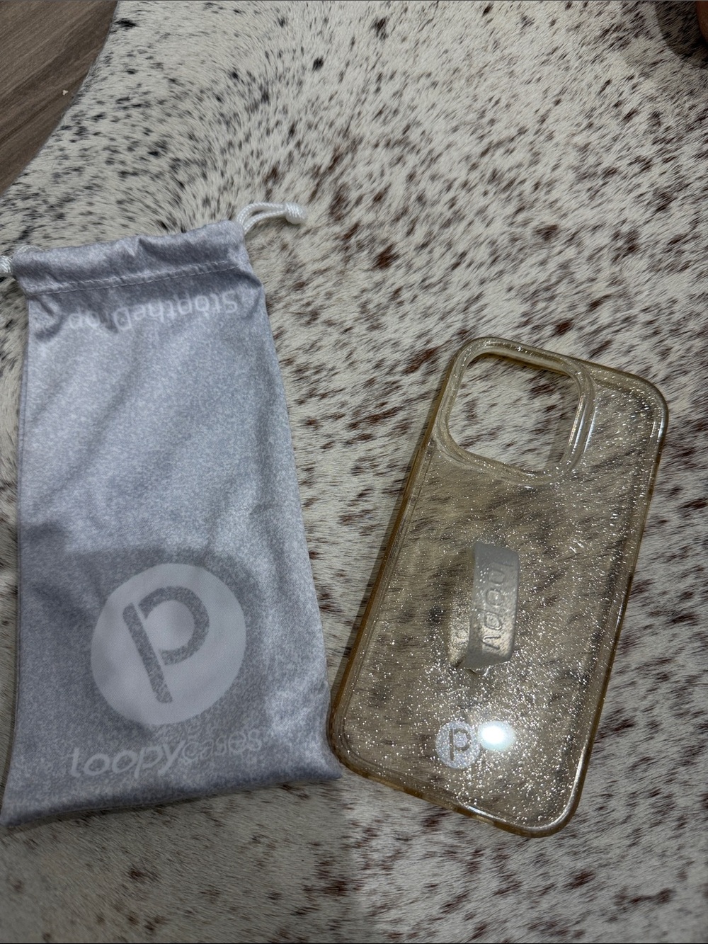 Glitter Clear Phone Case with Ring